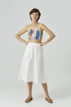 Cotton A-line Skirt