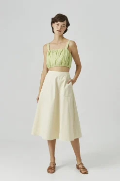 Cotton A-line Skirt