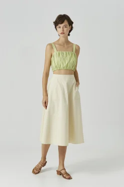 Cotton A-line Skirt