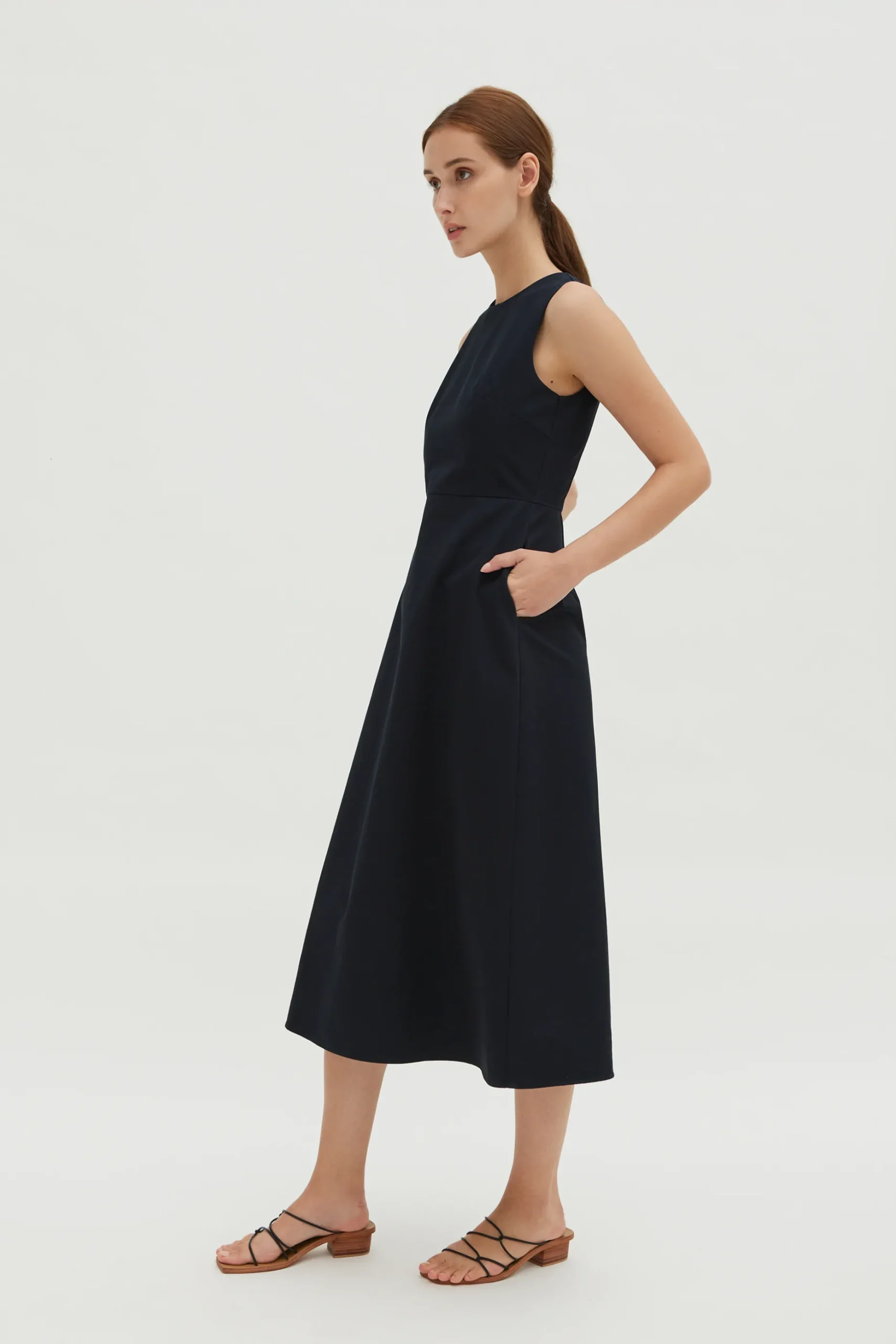 Cotton Bell Midi Dress
