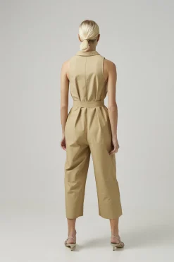 Cotton Belted Jumpsuit