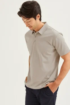 Cotton Button-Front Polo