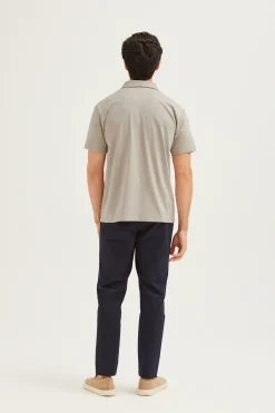 Cotton Button-Front Polo