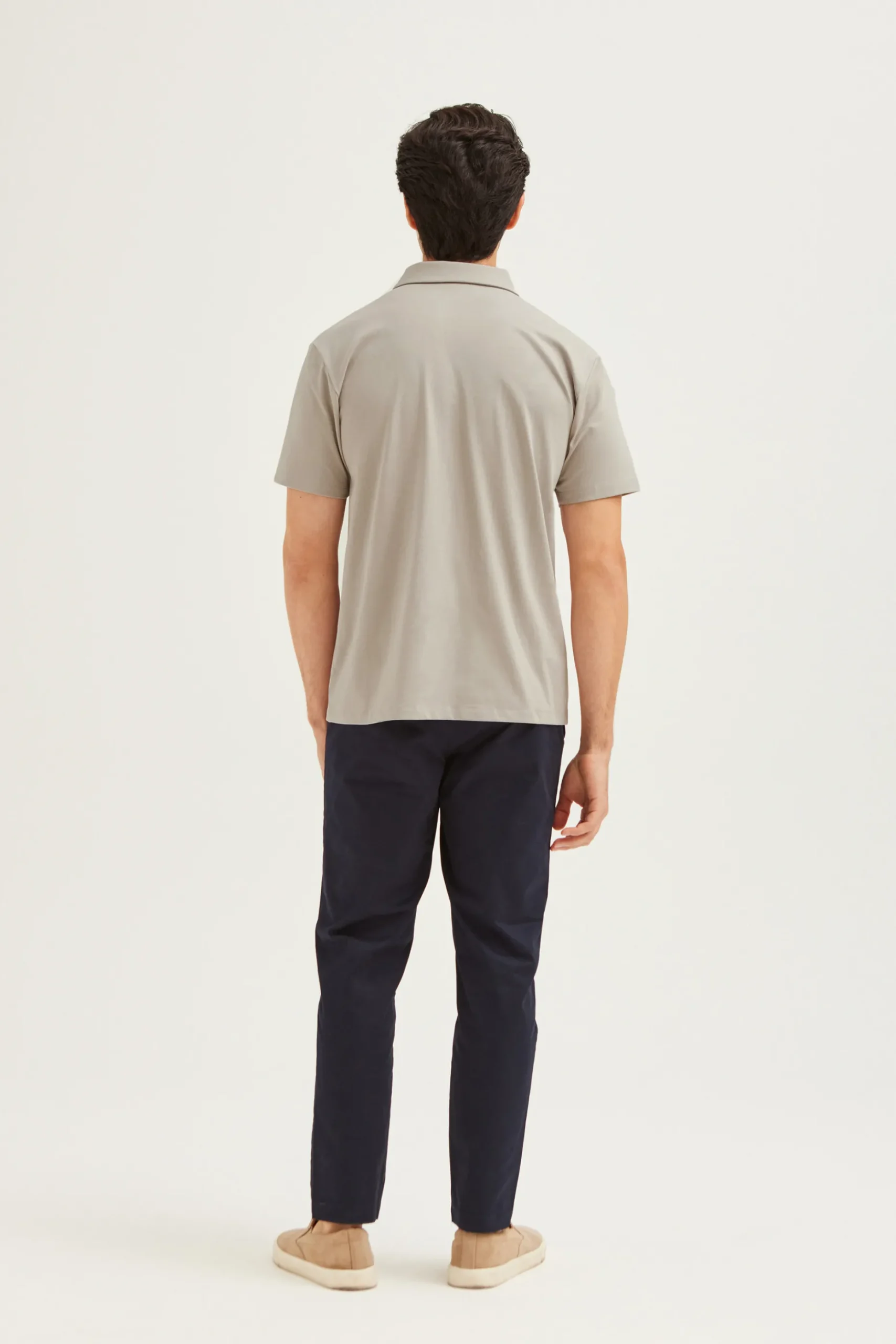 Cotton Button-Front Polo