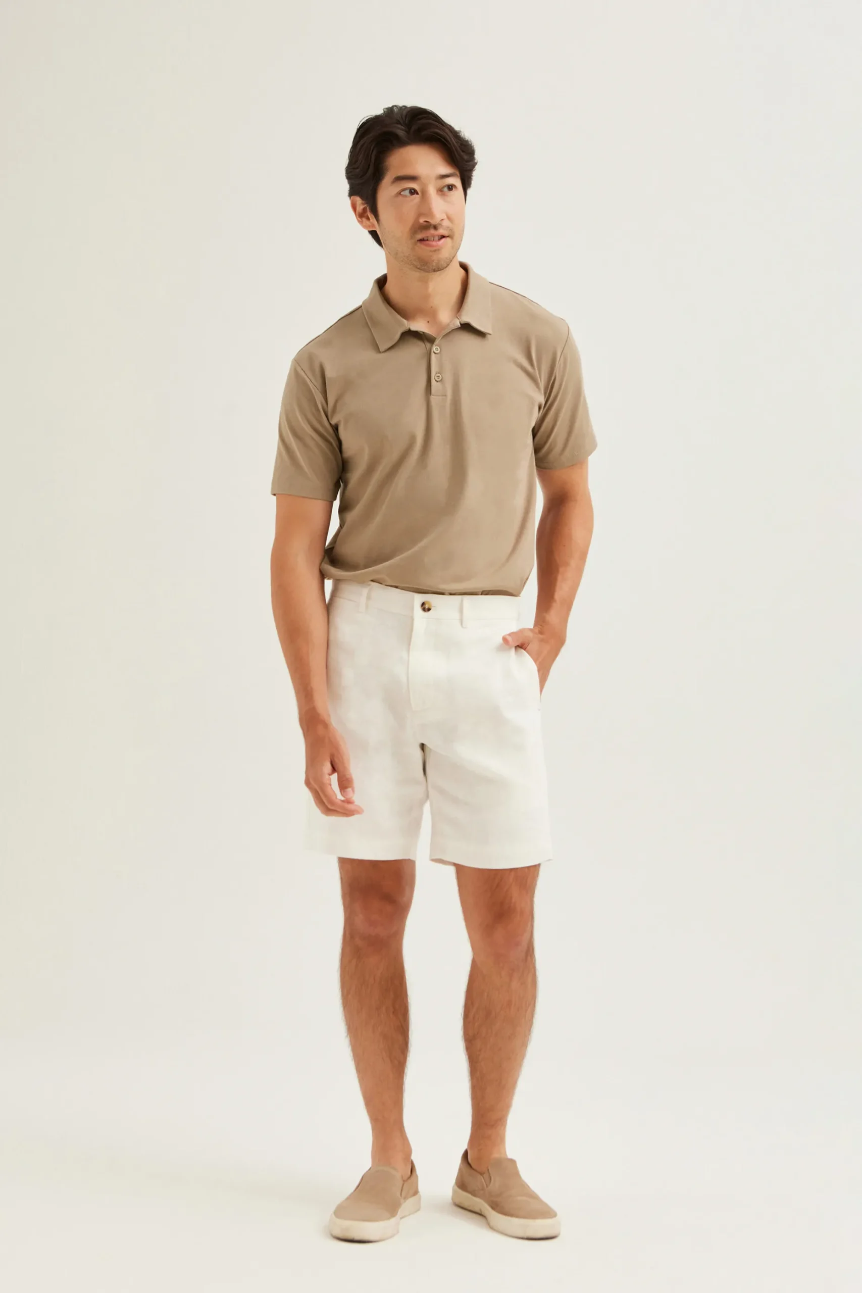 Cotton Button-Front Polo