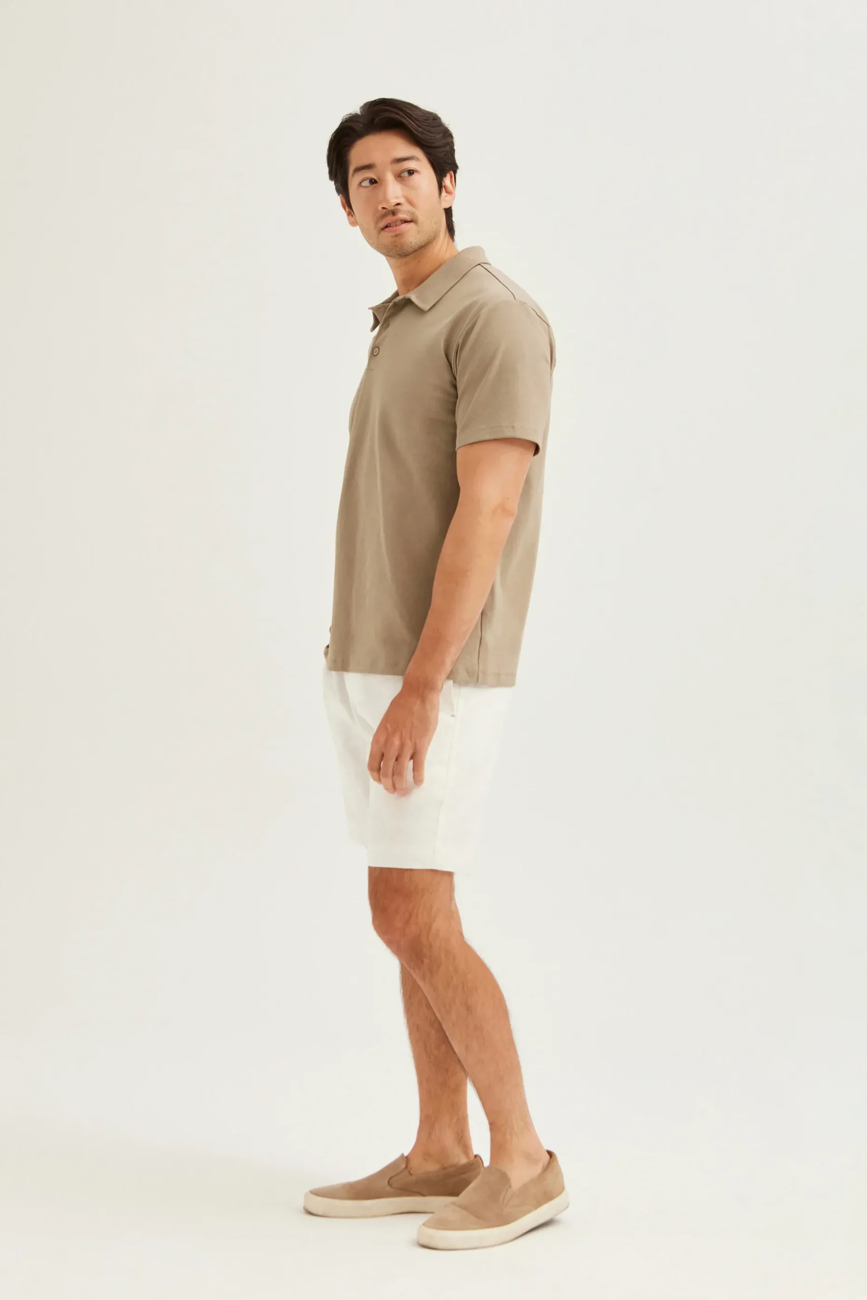 Cotton Button-Front Polo