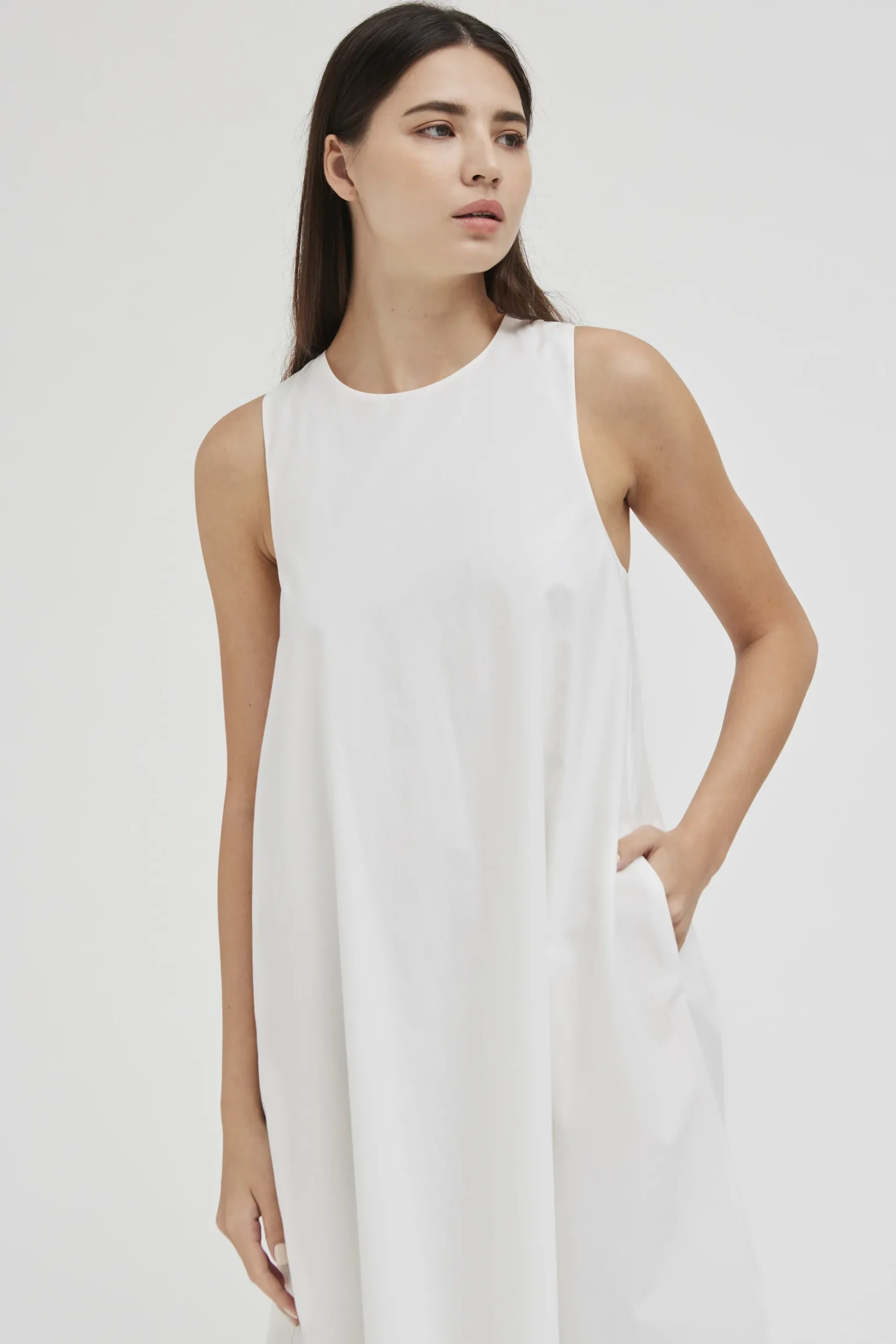 Cotton Cocoon Midi Dress