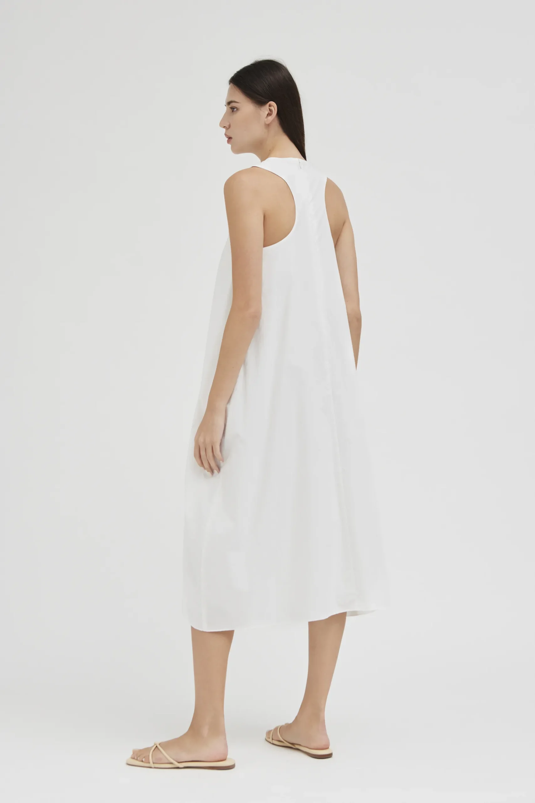 Cotton Cocoon Midi Dress
