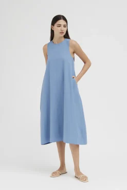 Cotton Cocoon Midi Dress