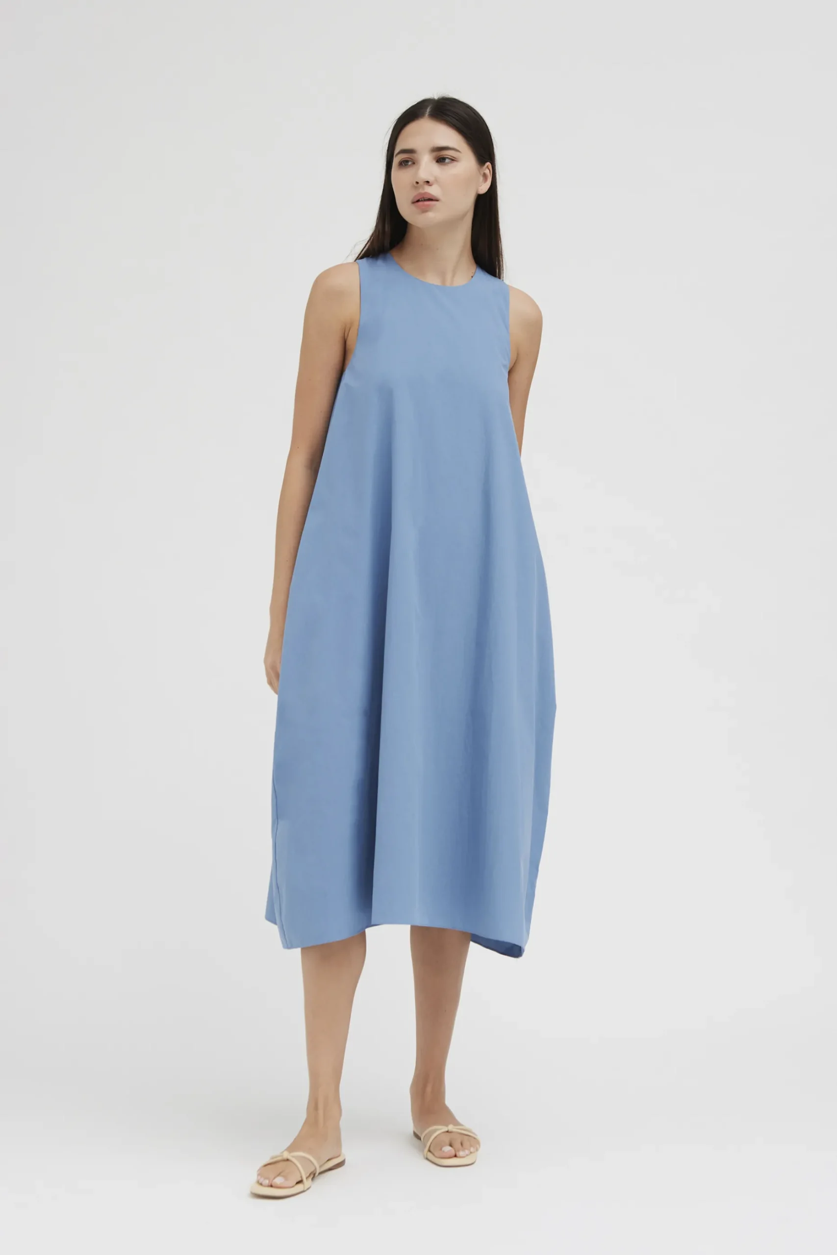 Cotton Cocoon Midi Dress