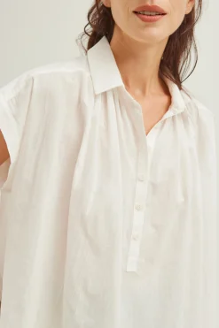 Cotton Gathered Blouse