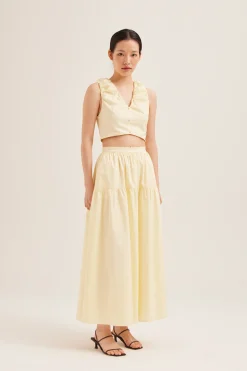 Cotton Gathered Crop Top
