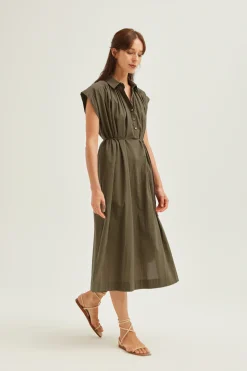 Cotton Gathered Dress