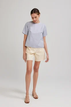 Cotton Gathered Shift Top