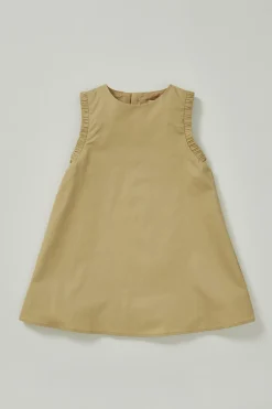 Cotton Gathered Sleeve Tent Dress