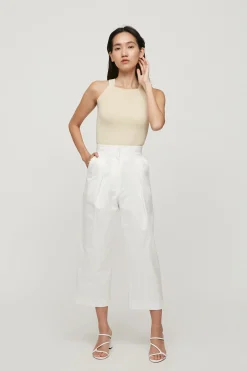 Cotton Pleat Pants
