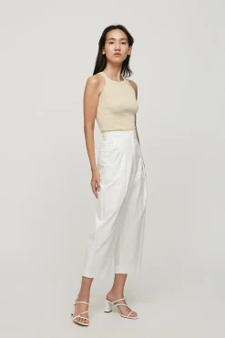 Cotton Pleat Pants