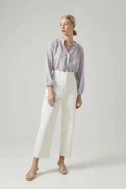 Cotton Stretch Full-Length Pants