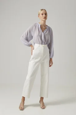 Cotton Stretch Full-Length Pants