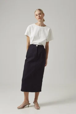 Cotton Twill Cropped Top