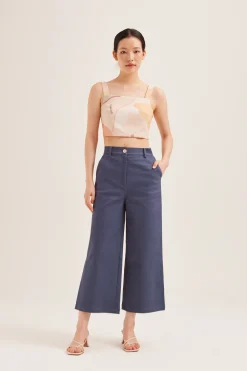 Cotton Twill Flare Pants