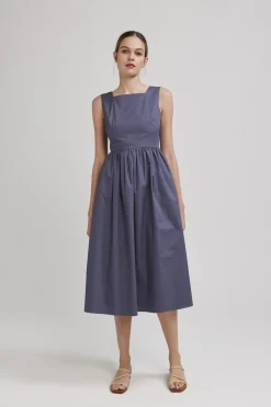 Cotton V-Back Dress