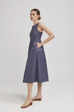 Cotton V-Back Dress