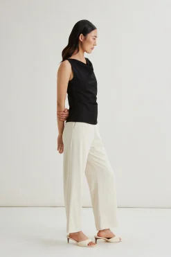Cowl Neck Ruched Top