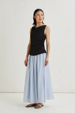 Cowl Neck Ruched Top