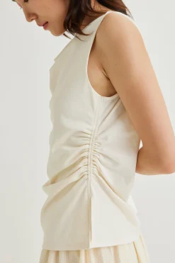 Cowl Neck Ruched Top
