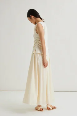 Cowl Neck Ruched Top