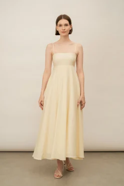 Crinkled Smocked-Back Sundress