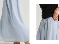 Crinkled Viscose Maxi Skirt