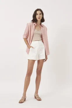 Curved Hem Rayon Shirt