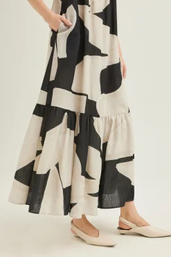 Dialogue Gathered Maxi Tent Dress