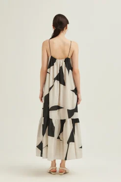 Dialogue Gathered Maxi Tent Dress