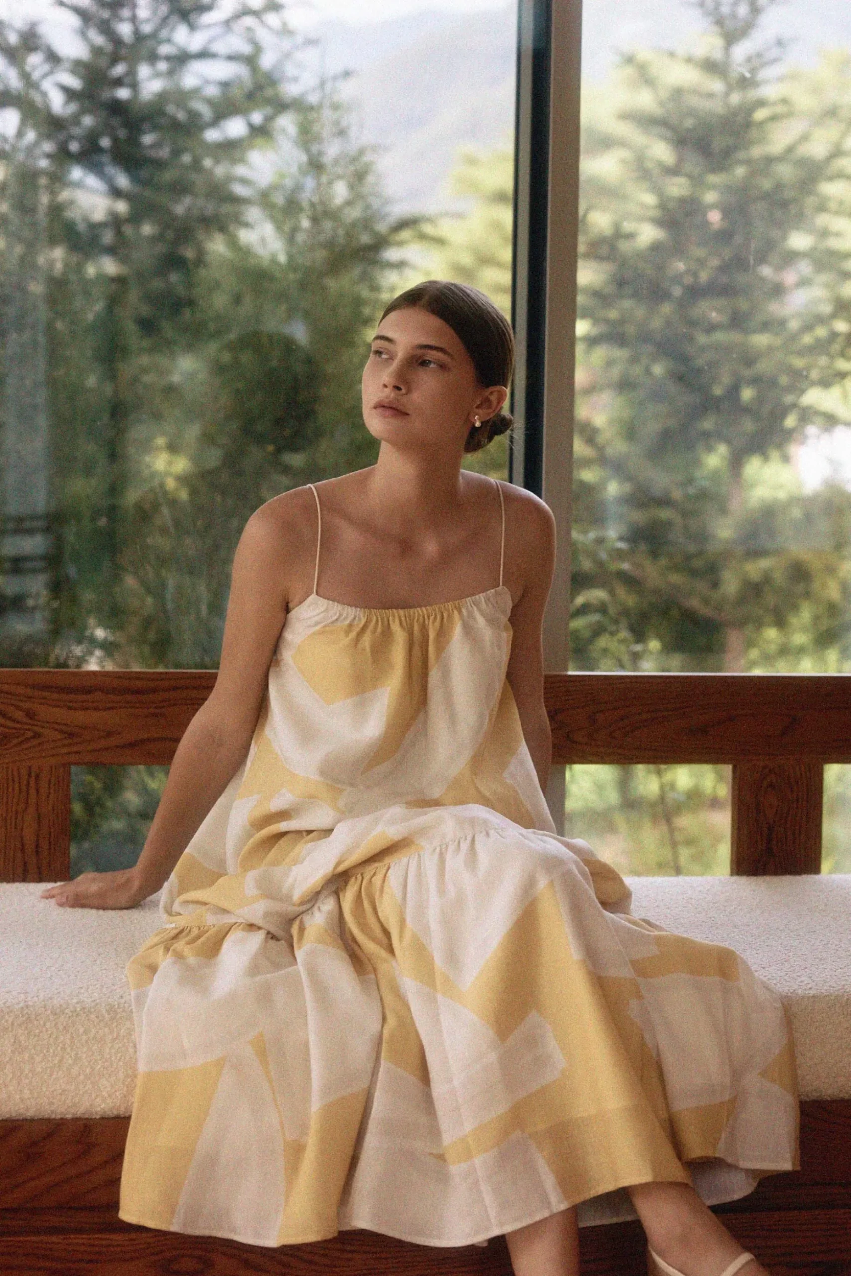 Dialogue Gathered Maxi Tent Dress