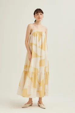 Dialogue Gathered Maxi Tent Dress