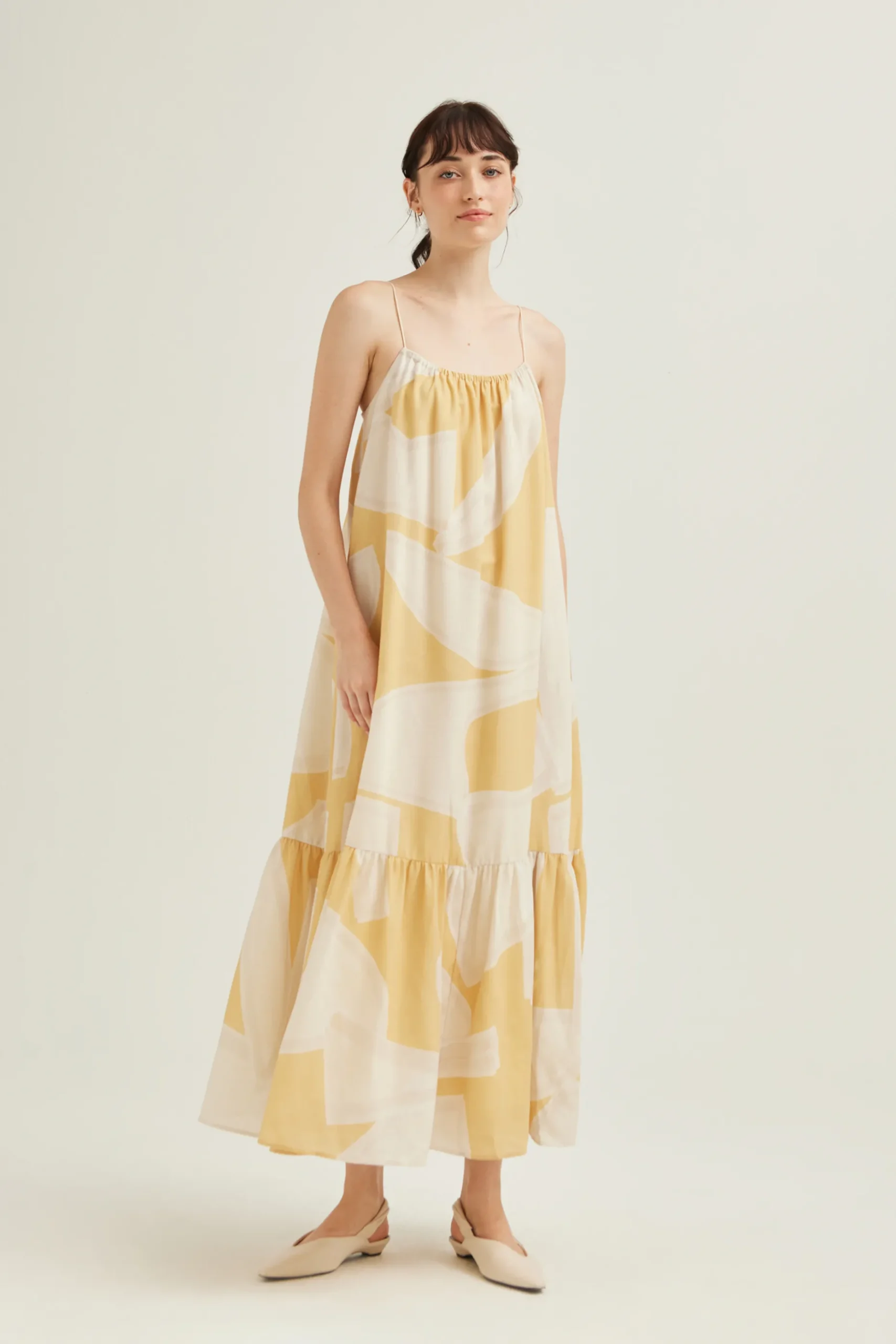 Dialogue Gathered Maxi Tent Dress