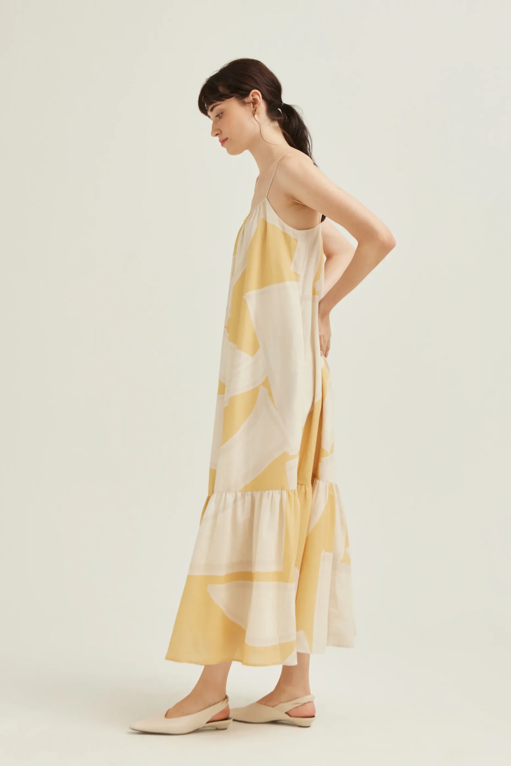 Dialogue Gathered Maxi Tent Dress