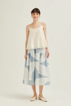 Dialogue Tiered Midi Skirt