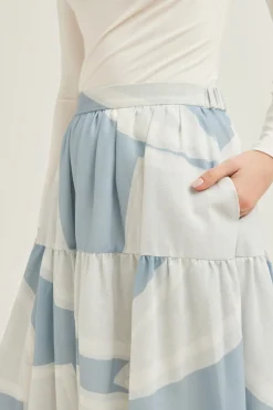 Dialogue Tiered Midi Skirt