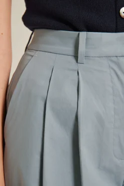 Double Pleat Cotton Pants