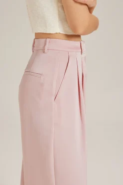 Double Pleat Satin Pants