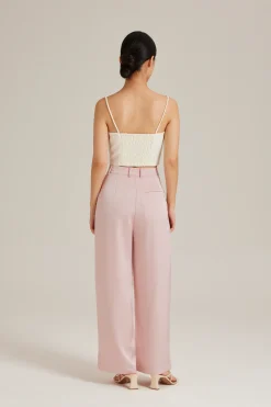 Double Pleat Satin Pants