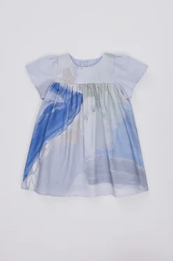 Dusk Flutter Sleeve Dress