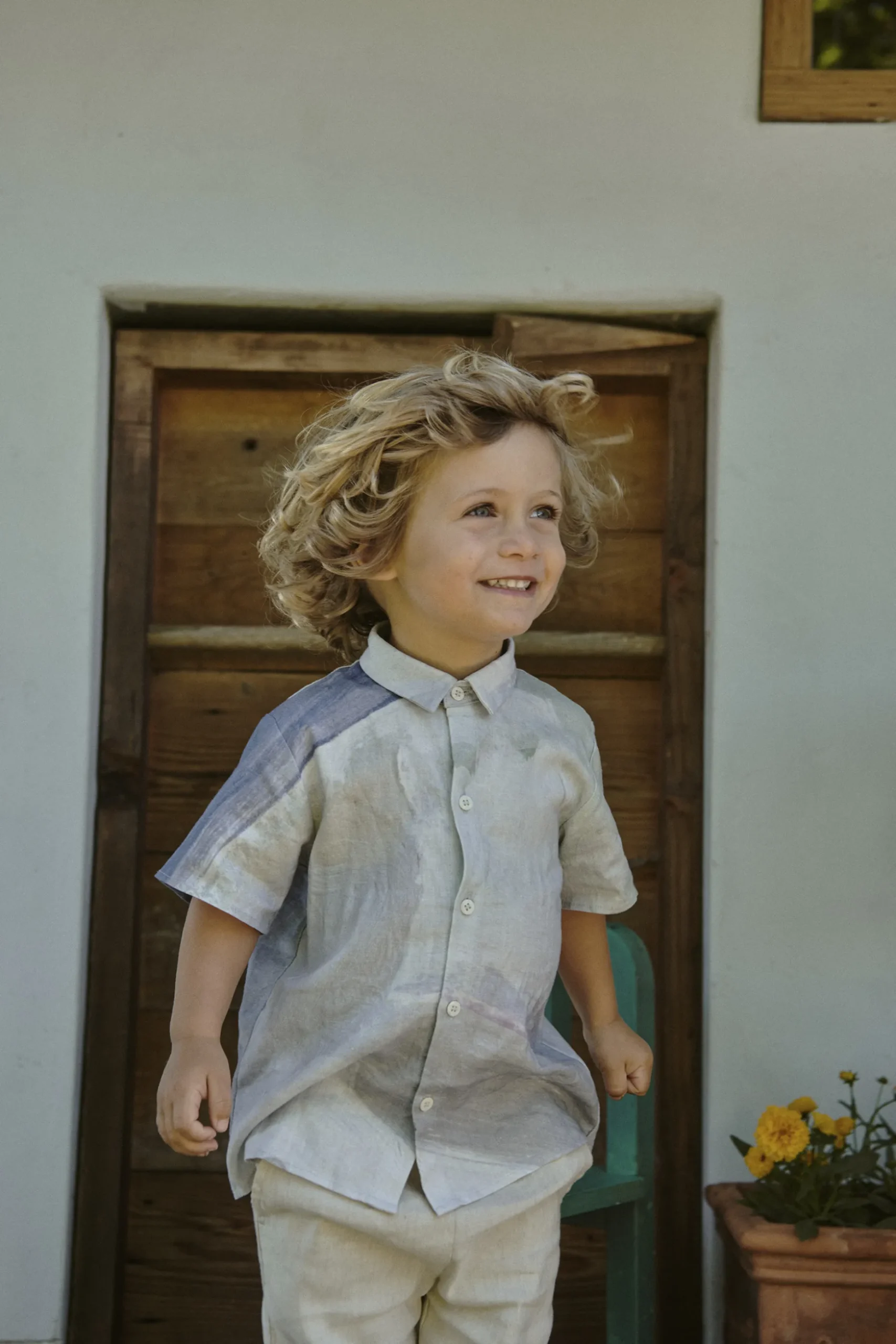 Dusk Linen Boy's Shirt