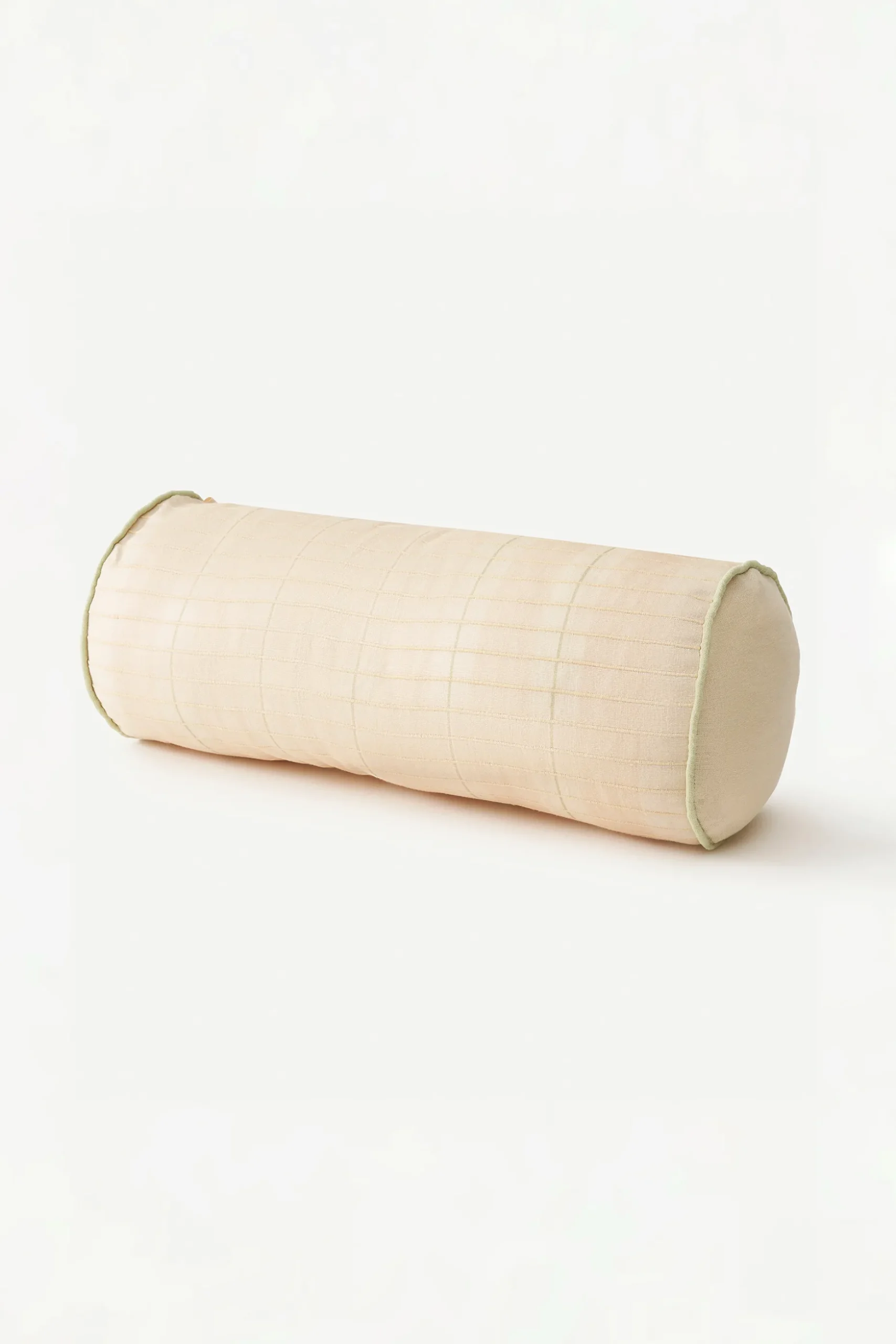 Embroidered Plaid Mini Bolster Cover