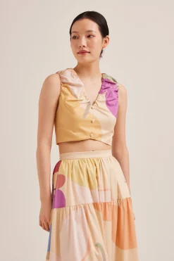 Fairground Gathered Crop Top