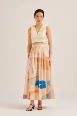 Fairground Gathered Maxi Skirt